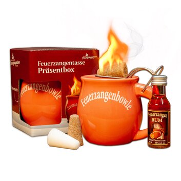 Feuerzangentasse Prsentbox Terracotta mit Rum