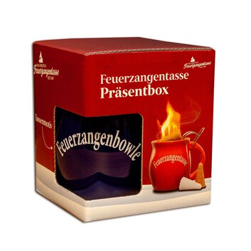 Feuerzangentasse Prsentbox Mitternachtsblau mit Rum