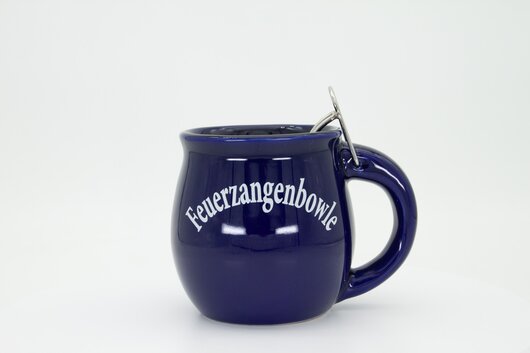 Feuerzangentasse Prsentbox Mitternachtsblau mit Rum