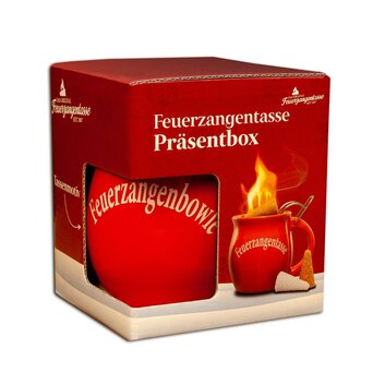 Feuerzangentasse Prsentbox Rot ohne Rum