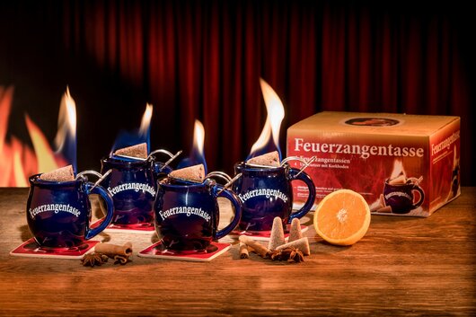 Feuerzangentasse 4er-Set Mitternachtsblau