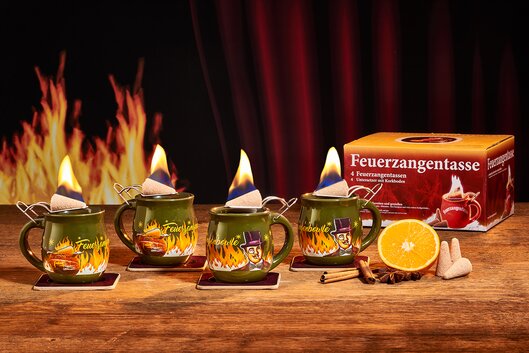 Feuerzangentasse 4er-Set Oliv/Rhmann