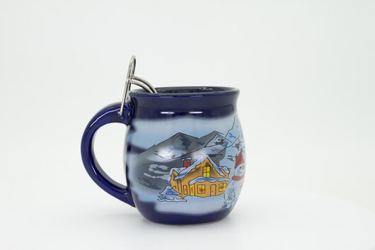 Feuerzangentasse 4er-Set Blau/Winter